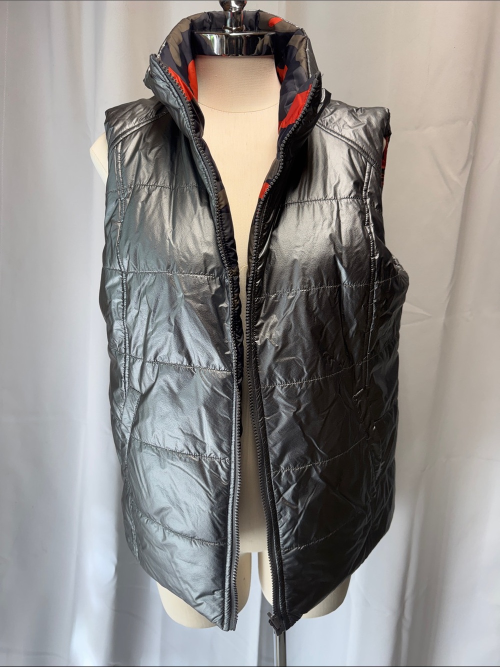Tribal Jeans reversible Camouflage Jacket - orange, blue & Gray Size L